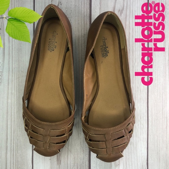 Charlotte Russe Tan Flats Size 8 - Picture 1 of 7